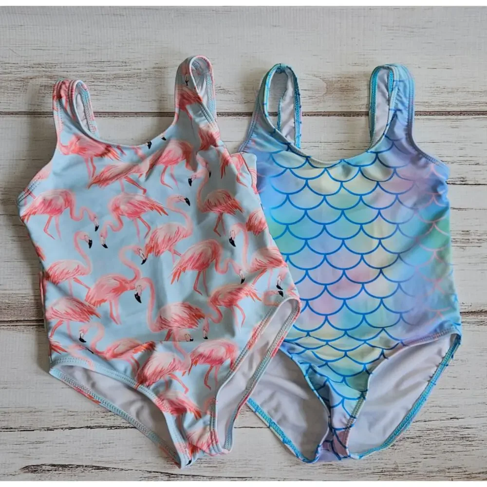 Girls One Piece Bathing suit Bundle sz 5Y